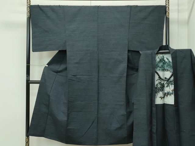 平和屋着物●極上　男性　紬　アンサンブル　霞文　逸品　CZAA4636s6