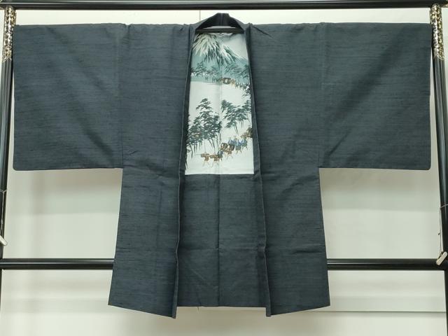 平和屋着物●極上　男性　紬　アンサンブル　霞文　逸品　CZAA4636s6