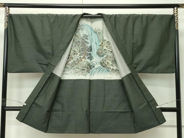 平和屋着物●極上　男性　紬　アンサンブル　キングサイズ　逸品　CZAA4637s6