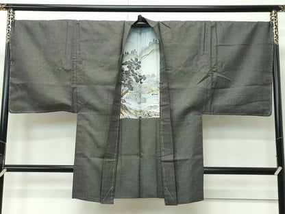 平和屋着物●極上　男性　紬　アンサンブル　100亀甲　逸品　未使用　CZAA4640s6