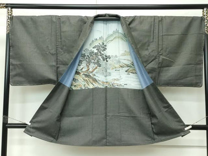 平和屋着物●極上　男性　紬　アンサンブル　100亀甲　逸品　未使用　CZAA4640s6