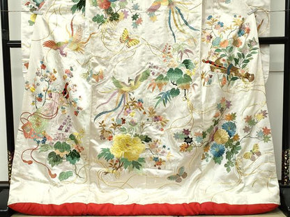 平和屋本店●極上　色打掛　総刺繍　駒刺繍　鳳凰草花吉祥文　金糸　和装　婚礼　結婚式　花嫁　神社挙式　逸品　CZAA4644s6