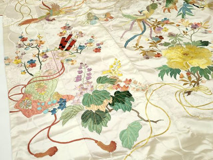 平和屋本店●極上　色打掛　総刺繍　駒刺繍　鳳凰草花吉祥文　金糸　和装　婚礼　結婚式　花嫁　神社挙式　逸品　CZAA4644s6