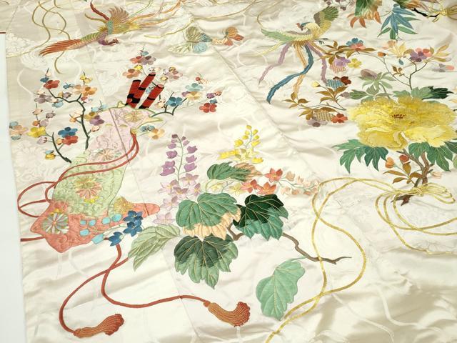 平和屋本店●極上　色打掛　総刺繍　駒刺繍　鳳凰草花吉祥文　金糸　和装　婚礼　結婚式　花嫁　神社挙式　逸品　CZAA4644s6