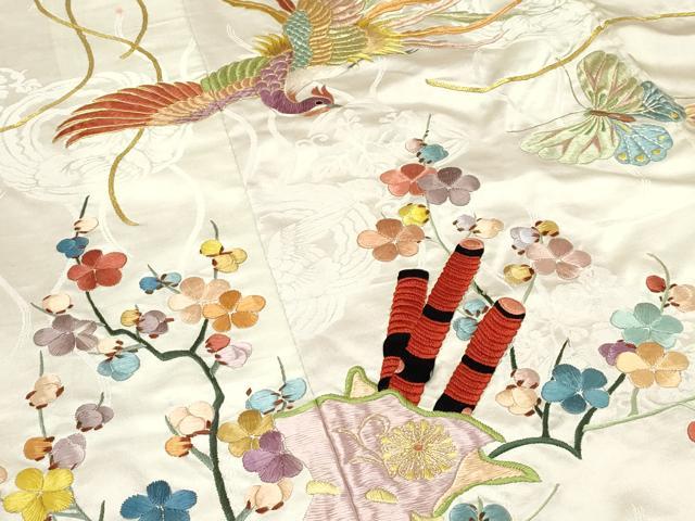 平和屋本店●極上　色打掛　総刺繍　駒刺繍　鳳凰草花吉祥文　金糸　和装　婚礼　結婚式　花嫁　神社挙式　逸品　CZAA4644s6
