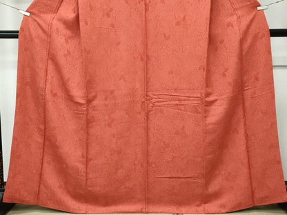 平和屋着物●極上　色無地　雀茶色　辻が花地紋　逸品　CZAA4651s6
