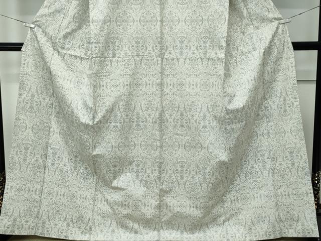 平和屋着物●極上　本場大島紬　白大島　９マルキ　更紗花文　逸品　CZAA4653s6