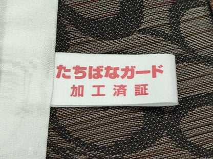 平和屋着物▽極上 お召 単衣 唐草文様 逸品 未使用 CZAA4655s6