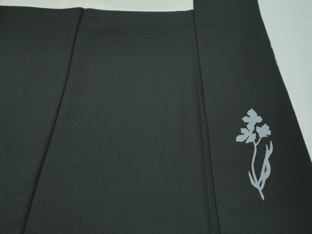 平和屋本店●極上　訪問着　作家物　カラー　黒地　逸品　CZAA5748s6