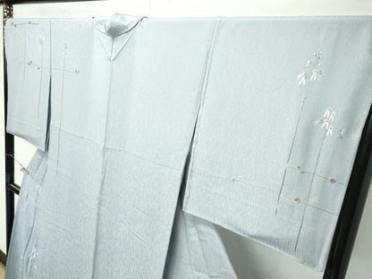 平和屋本店▽極上　山口美術織物　皇室　伊勢神宮御用　西陣織　訪問着　単衣　総刺繍　草花文　金銀彩　逸品　CZAA4659s6