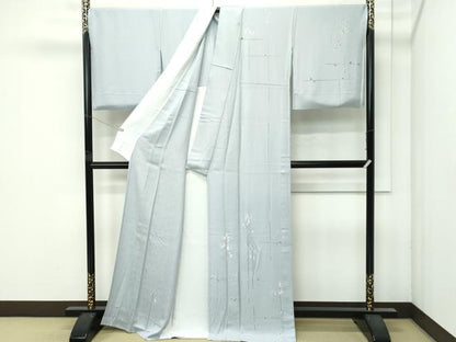 平和屋本店▽極上　山口美術織物　皇室　伊勢神宮御用　西陣織　訪問着　単衣　総刺繍　草花文　金銀彩　逸品　CZAA4659s6