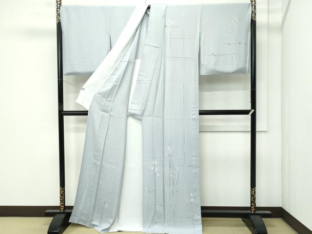 平和屋本店▽極上　山口美術織物　皇室　伊勢神宮御用　西陣織　訪問着　単衣　総刺繍　草花文　金銀彩　逸品　CZAA4659s6