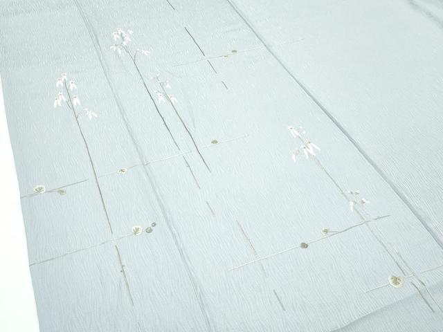 平和屋本店▽極上　山口美術織物　皇室　伊勢神宮御用　西陣織　訪問着　単衣　総刺繍　草花文　金銀彩　逸品　CZAA4659s6