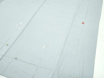 平和屋本店▽極上　山口美術織物　皇室　伊勢神宮御用　西陣織　訪問着　単衣　総刺繍　草花文　金銀彩　逸品　CZAA4659s6