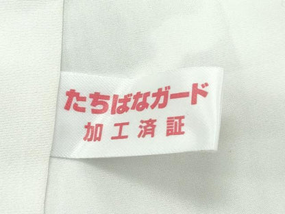 平和屋着物●極上　小紋　兎　舞花弁　紫黒色地　反端付き　逸品　未使用　CZAA4660s6