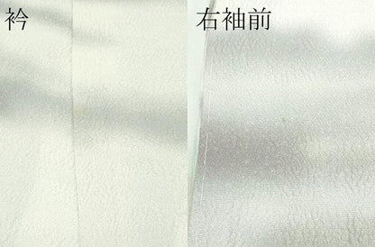 平和屋着物●極上 十日町 名門 滝泰謹製 訪問着 おぼろ染め 襲絞り 中国三大刺繍 相良刺繍 樹林文 暈染め 銀通し地 逸品 未使用 CZAA4661s6