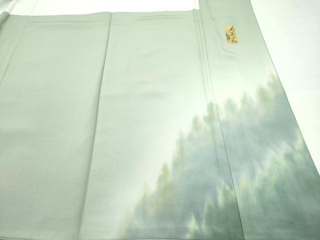 平和屋着物●極上　訪問着　作家物　地紋起こし　樹林文　暈し染め　逸品　CZAA4664s6