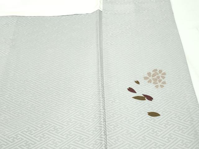 平和屋着物●極上　訪問着　草花文　暈し染め　紫黒色地　逸品　CZAA4665s6