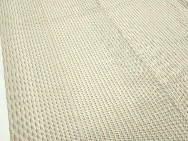 平和屋着物●極上　本塩沢　やまだ織　縞　阿部芳子作　証紙付き　逸品　未使用　CZAA4666s6