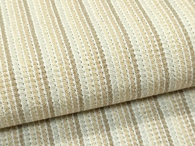 平和屋着物●極上　本塩沢　やまだ織　縞　阿部芳子作　証紙付き　逸品　未使用　CZAA4666s6