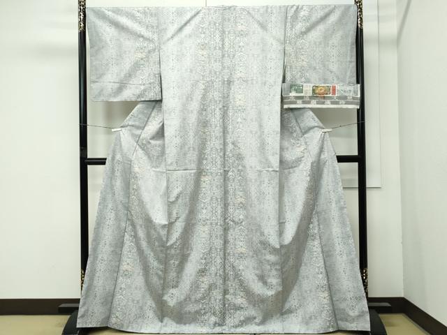 平和屋本店●極上　都喜ヱ門　本場大島紬　白大島　９マルキ　総絣　更紗花文　藤絹織物謹製　証紙付き　逸品　CZAA4670s6