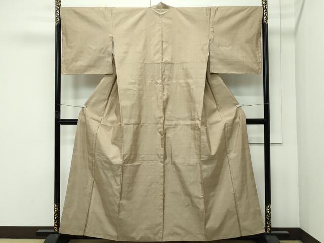 平和屋本店●極上　東郷織物謹製　本場大島紬　肥後煤竹色地　逸品　CZAA4674s6