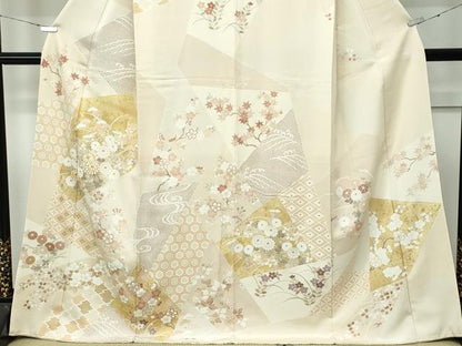 平和屋本店●極上　訪問着　切嵌吉祥花文　金彩　逸品　CZAA4676s6
