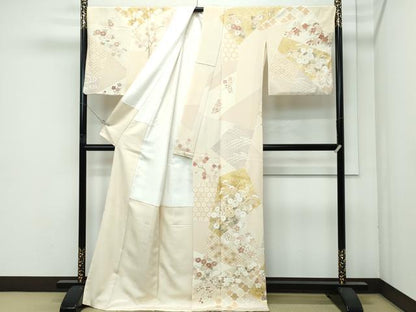 平和屋本店●極上　訪問着　切嵌吉祥花文　金彩　逸品　CZAA4676s6