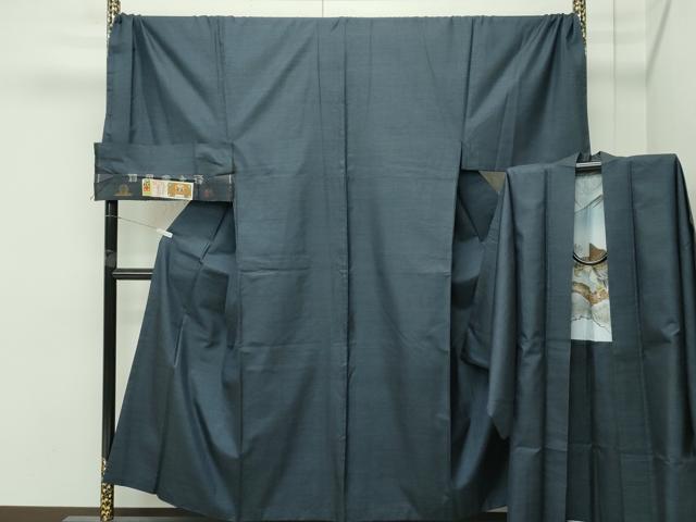 平和屋本店●極上 男性 本場大島紬 アンサンブル キングサイズ 100亀甲 総詰め 植田栄二作 証紙付き 逸品 CZAA4686s6