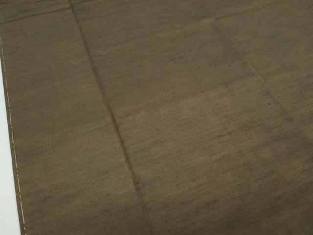平和屋着物●極上　男性　紬　アンサンブル　色無地　媚茶色　逸品　未使用　CZAA4687s6