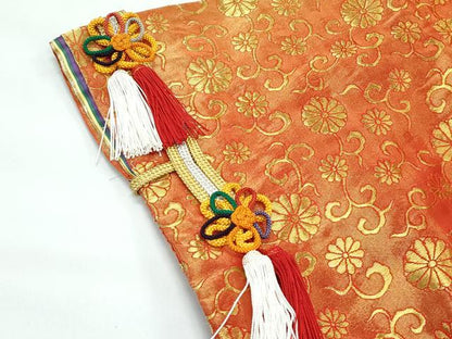 平和屋本店[]極上　七五三　女の子　7歳　祝着　十二単風　菊唐草文　金糸　逸品　CZAA4696s6