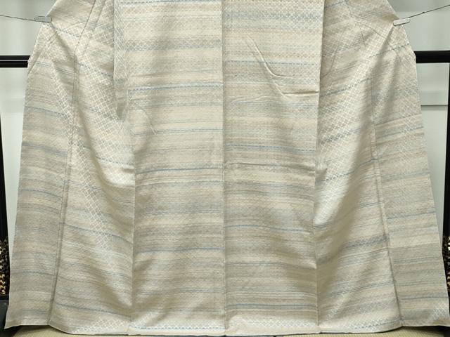 平和屋本店●極上　藍香房　花織　紬　横段文　逸品　CZAA4697s6