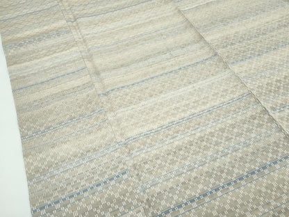 平和屋本店●極上　藍香房　花織　紬　横段文　逸品　CZAA4697s6