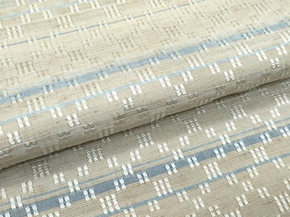 平和屋本店●極上　藍香房　花織　紬　横段文　逸品　CZAA4697s6