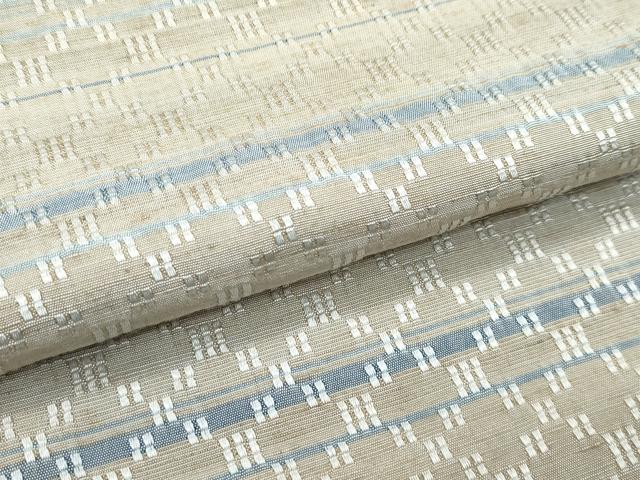 平和屋本店●極上　藍香房　花織　紬　横段文　逸品　CZAA4697s6