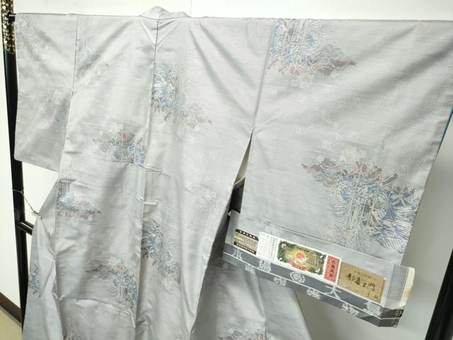 平和屋着物●極上　都喜ヱ門　本場大島紬　白大島　7マルキ　瑞祥の夢　丸山美代子作　藤絹織物謹製　証紙付き　逸品　CZAA4704s6