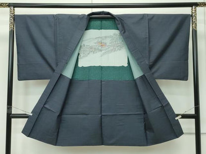 平和屋着物●極上　男性　本場大島紬　アンサンブル　80亀甲　総詰め　逸品　CZAA4706s6