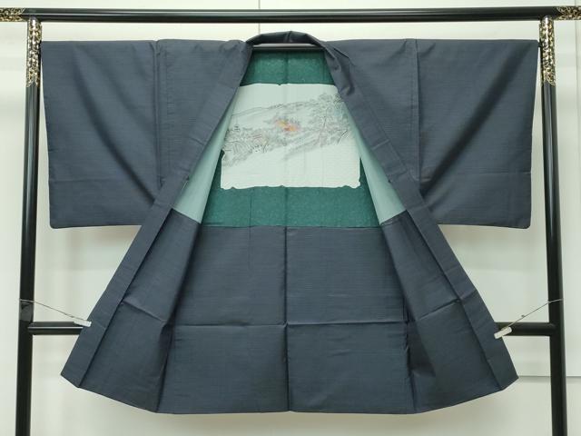 平和屋着物●極上　男性　本場大島紬　アンサンブル　80亀甲　総詰め　逸品　CZAA4706s6