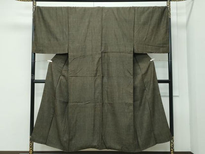 平和屋着物●極上　男性　紬　アンサンブル　キングサイズ　霞文　逸品　CZAA4709s6