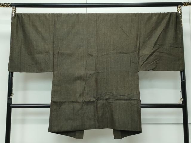 平和屋着物●極上　男性　紬　アンサンブル　キングサイズ　霞文　逸品　CZAA4709s6