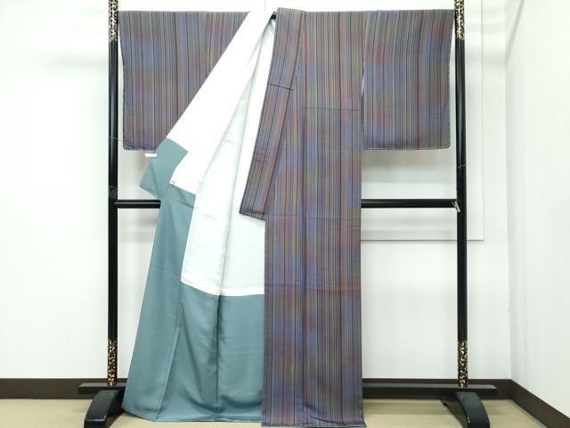 平和屋着物●極上　金彩友禅　卓越技能者・名工・和田光正　小紋　間道　反端付き　逸品　未使用　CZAA4713s6