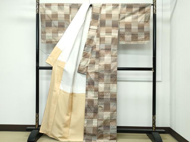 平和屋着物●極上　花織　紬　逸品　未使用　CZAA4715s6