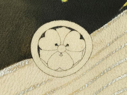 平和屋本店●極上　アンティーク　大正ロマン　振袖　駒刺繍　立波飛鶴花文　金銀糸　逸品　CZAA4718s6