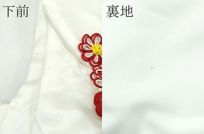 平和屋本店[]極上　七五三　女の子　3歳　被布・草履・巾着・髪飾りセット　４点セット　花毬地紋　逸品　新品　CZAA4721s6