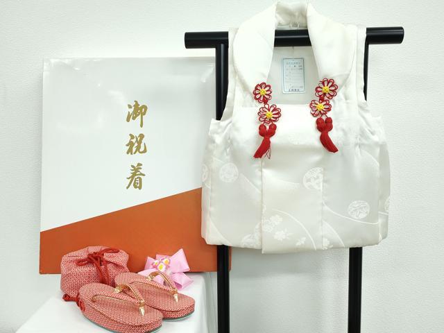 平和屋本店[]極上　七五三　女の子　3歳　被布・草履・巾着・髪飾りセット　４点セット　花毬地紋　逸品　新品　CZAA4721s6