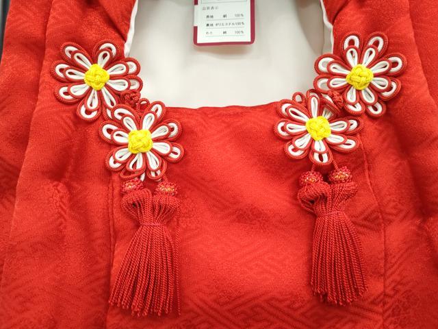 平和屋本店[]極上 七五三 女の子 3歳 被布・草履・巾着・髪飾りセット ４点セット 駒刺繍 絞り 梅 毬 逸品 新品 CZAA4724s6