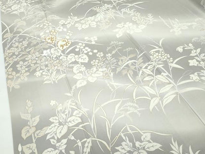 平和屋本店●極上　創業460年・千總　訪問着　駒刺繍　草花文　暈し染め　金彩　利休白茶色地　高島屋扱い　逸品　CZAA5720s6