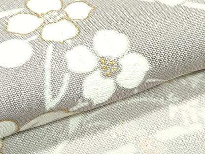 平和屋本店●極上　創業460年・千總　訪問着　駒刺繍　草花文　暈し染め　金彩　利休白茶色地　高島屋扱い　逸品　CZAA5720s6