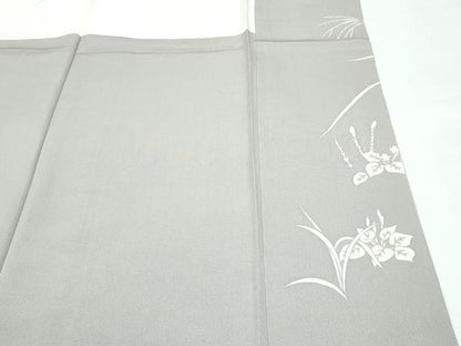 平和屋本店●極上　創業460年・千總　訪問着　駒刺繍　草花文　暈し染め　金彩　利休白茶色地　高島屋扱い　逸品　CZAA5720s6