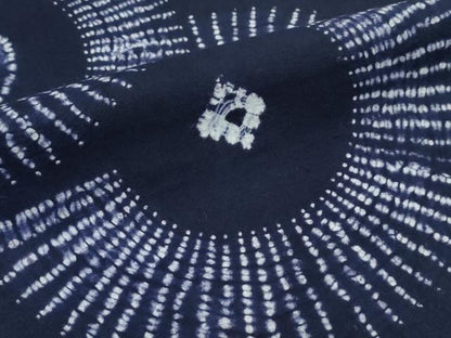 平和屋着物∴極上 夏物 浴衣 訪問着 有松鳴海絞り 草花文 濃紺地 綿 逸品 CZAA4734s6